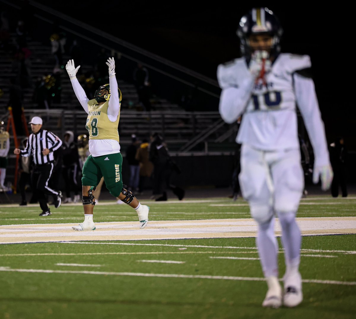 I knew Grayson had a great chance to come back and win the game the second I heard Douglas County players saying... "It's over with. They don't want it." When they were running into halftime leading 21-6. 

Grayson went on to dominate the second half and won the game 35-28.