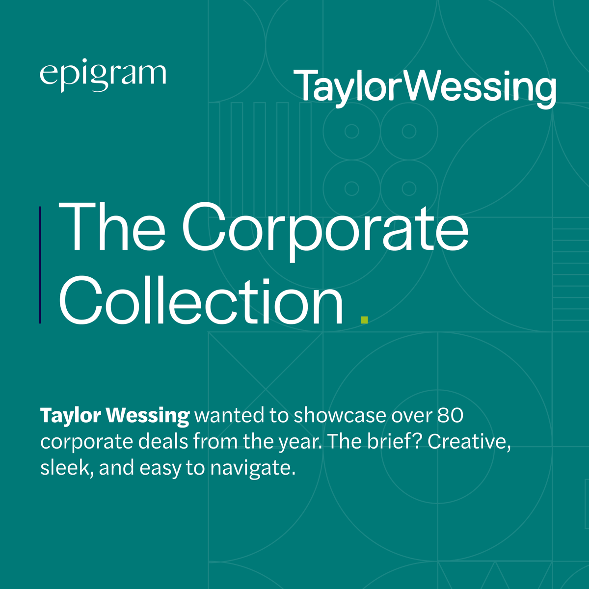 Epigramcreative's tweet photo. 🚀 Project Spotlight: Taylor Wessing Corporate Deals Compendium
We partnered with Taylor Wessing to create an interactive report on their corporate deals. With clickable sections, responsive design, and data visuals, we turned complex legal data into a user-friendly experience. https://t.co/TGEMWnRmpn