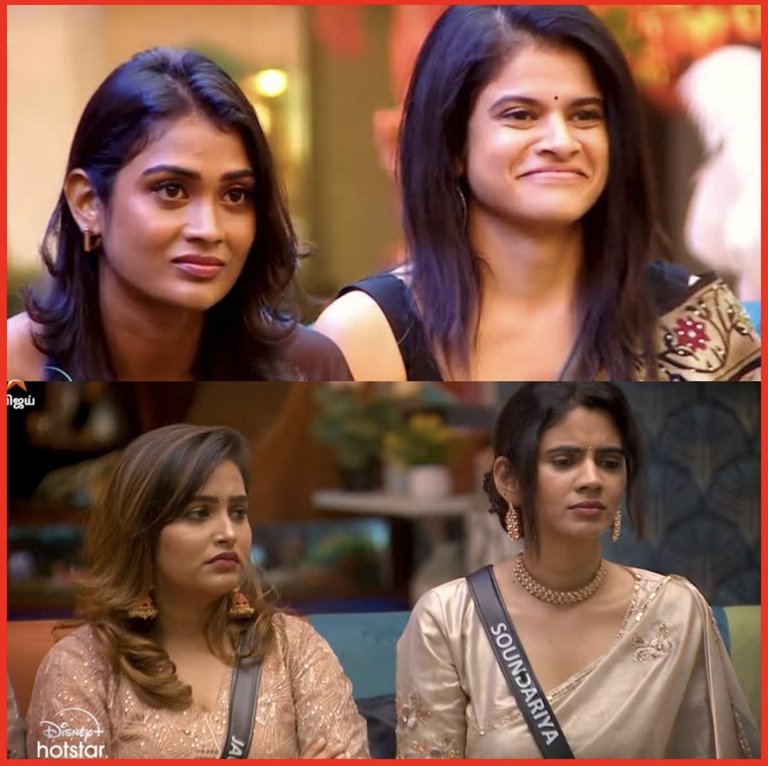 shriramramz's tweet photo. I see #PRSoundariya in place of #Poornima . She is also don't have sense in understanding and speaking immediately to the questions. I don't understand how soundariya hiding behind others playing safe game to survive these much days. Disgusting 

#BiggBossTamil8
#BiggBossSeason8Tamil
#BiggBossTamil 
#BiggBossTamil8Season