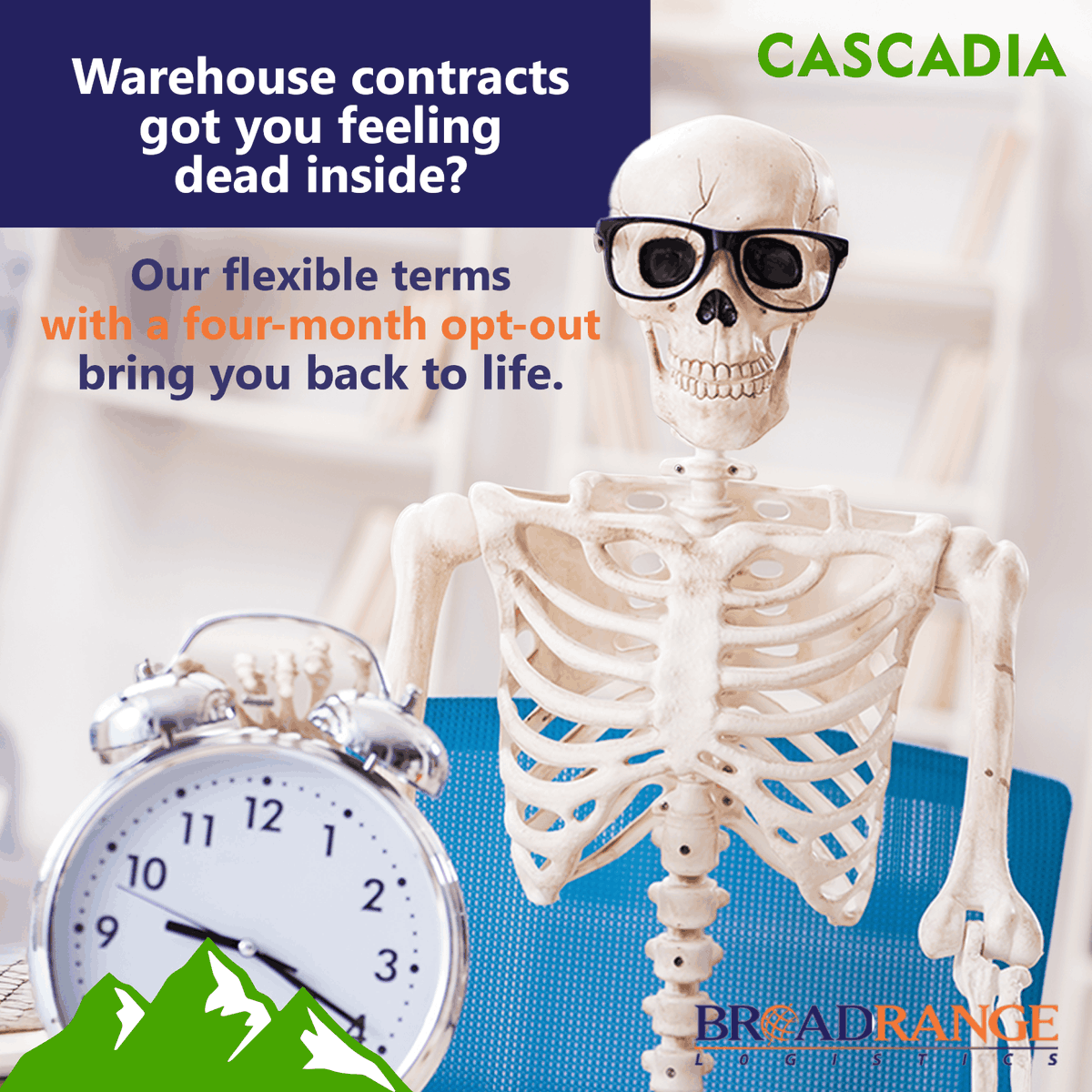 CascadiaBrands's tweet image. 🏗️ Warehouse contracts got you feeling stuck? BroadRange’s 4-month opt-out brings life back to your operations. 🌟 Discover us at BevNet! #BroadRangeLogistics #BevNet