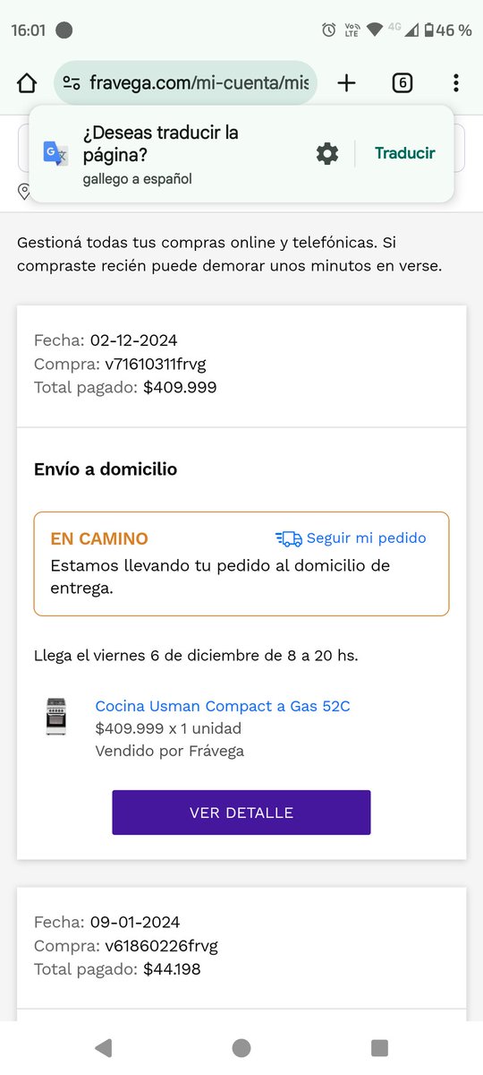 tanqueta73's tweet photo. No le compren nada a @fravegaonline , una compra realizada el día 2 estamos a día 7 y no la entregaron , el envío era para el jueves me lo cambiaron para el viernes y nunca jamás vinieron , en atención al cliente nadie te atiende el teléfono y por redes nadie te da una respuesta https://t.co/aDpAkEiiMK