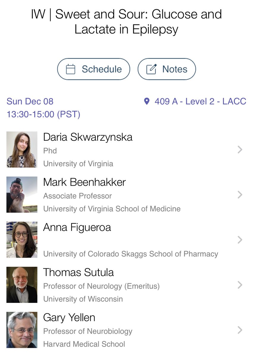 🚨 Interested in energy metabolism and epilepsy? 🧠
Join us tomorrow at 1:30 PM <a href="/AmEpilepsySoc/">American Epilepsy Society</a> Sweet and Sour: Glucose and Lactate in Epilepsy! With an outstanding lineup of experts, this workshop will dive into the latest research on how glucose and lactate shape epilepsy!