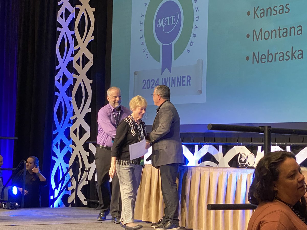 Congratulations to ACTEN! Nebraska was one of the recipients of the Quality Association Standard award.