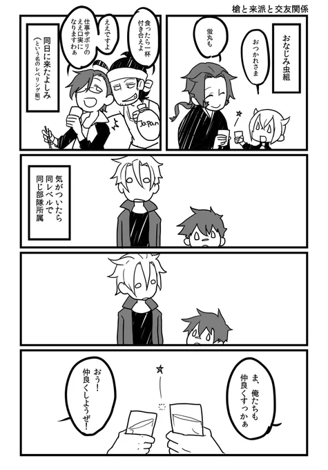 2015年に描いた、弊本丸の来派と三名槍 
