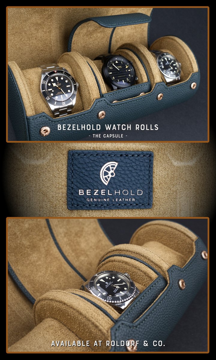 ROLDORFco's tweet photo. New to Roldorf & Co. are these fine watch rolls from 'Bezelhold'. We also carry watch boxes and winders from them. Exquisite quality in all regards. See our website for pics, details and pricing.
#bezelhold #Watchroll #Bezeholdthecapsule #roldorf #watches https://t.co/aTydgUwml8