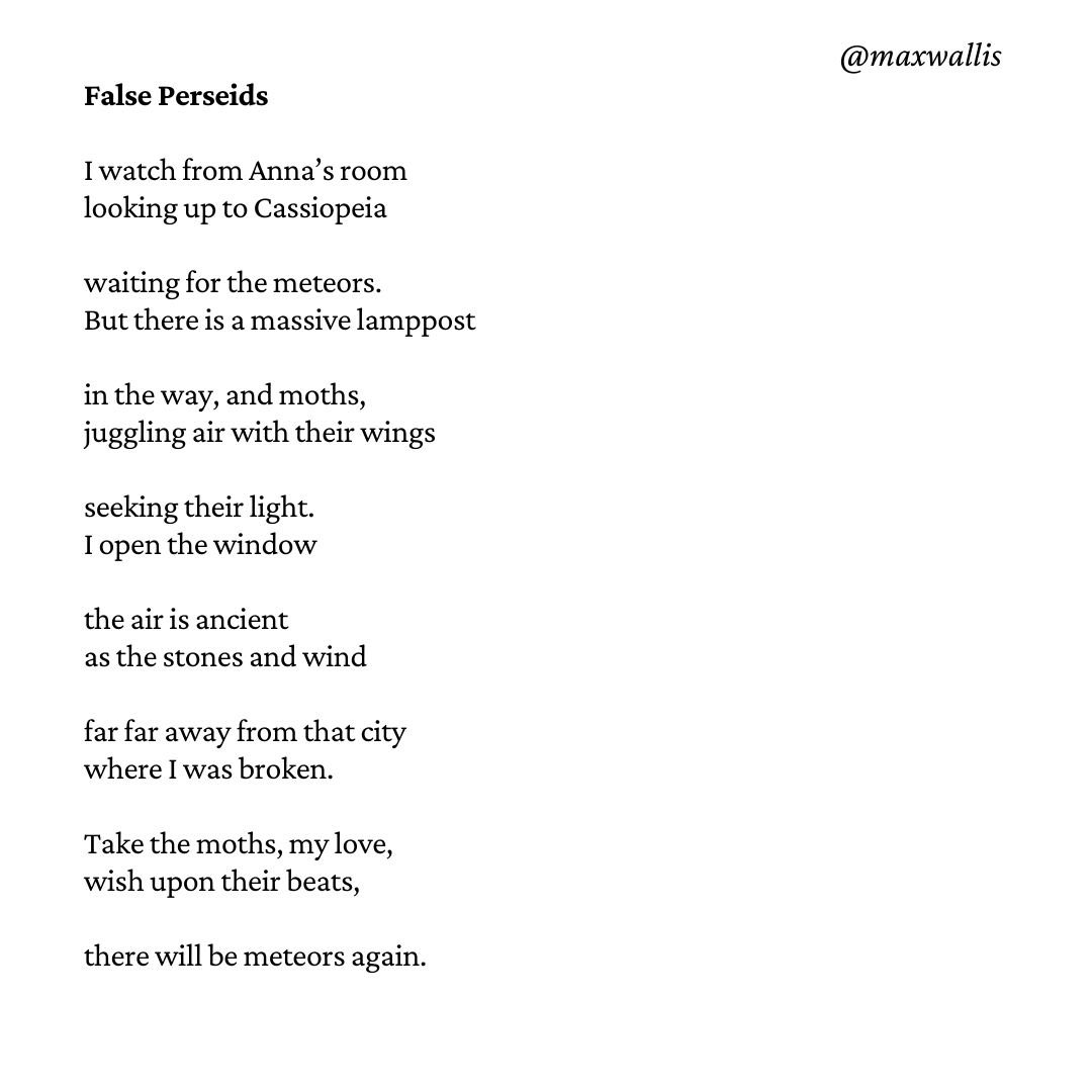 Absolutely thrilled to have placed 3rd in the Michael Marks Environmental Poet of the Year Award. The judges described my poems as 'An invitation to live'. The poems were judged anonymously so didn't know how deep those words touch me - 286 days ago l didn't want to live.