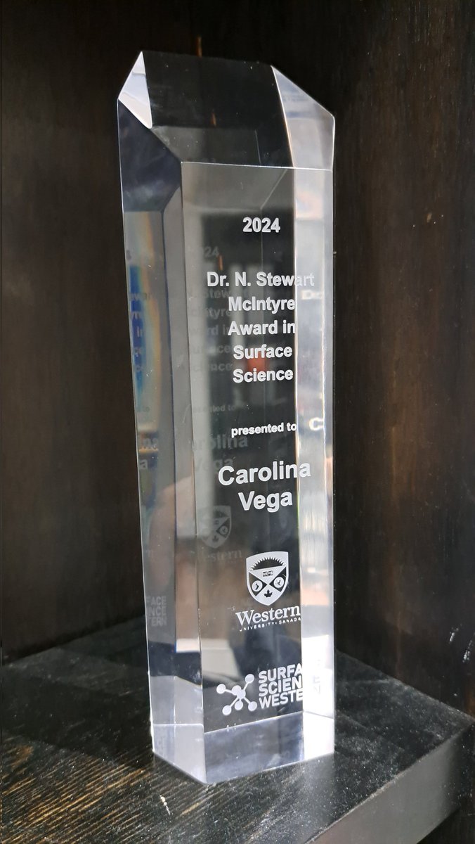 I'm thrilled to share that I was selected as the awardee of the Dr. Stewart McIntyre Award in Surface Science 2024. Thanks to Surface Science Western and the support of the Workentin group. #surfacesciencewestern