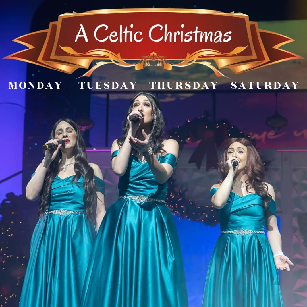KingsCastleThea's tweet photo. Monday, Tuesday, Thursday, and Saturday - You have so many chances to catch this beautiful show!

The cast of A Celtic Christmas featuring Dublin’s Irish Tenors and The Celtic Ladies will romance you with your holiday favorites and festive songs from the Emerald Isle. https://t.co/wUDJkwh8Wo