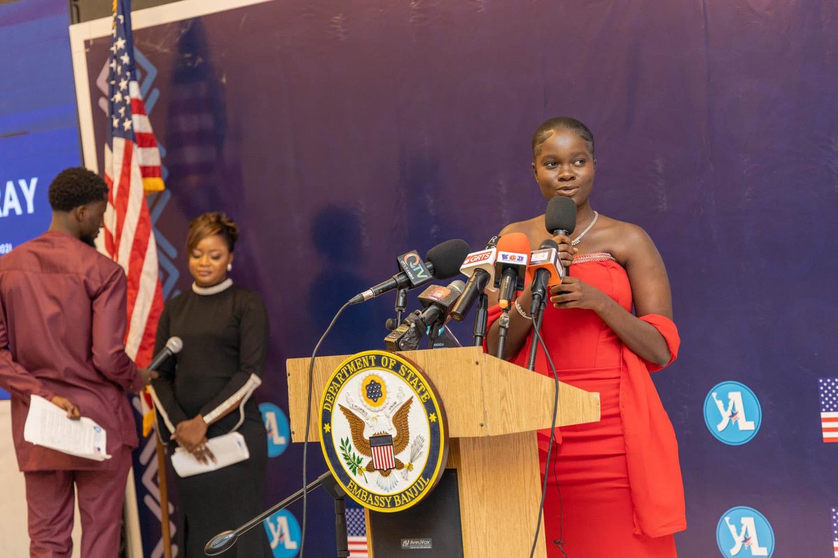 ous_colley's tweet photo. Congratulations, @PoetLala, on receiving the Excellence in Civic Engagement Award from the US Embassy in The Gambia. This award is a testament to your commitment to youth development and community engagement, among other contributions. I’m proud of you and your accomplishments🎉 https://t.co/x2pHGVJDAJ