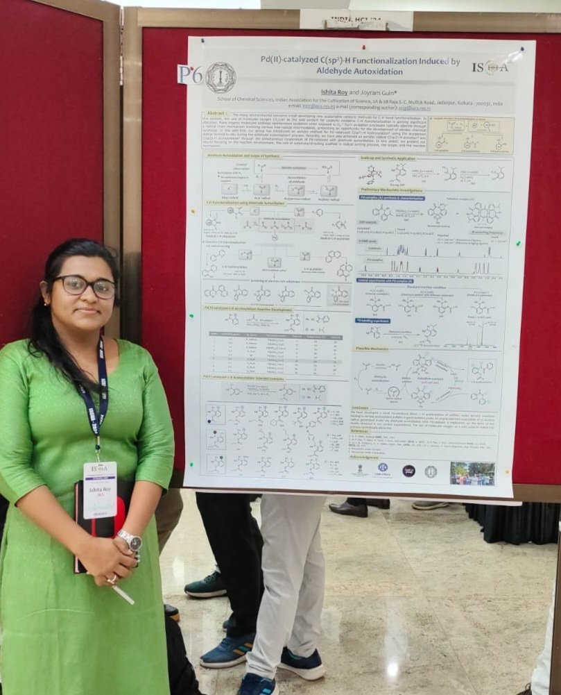 Guin_Lab (@radcatgroup) on Twitter photo ๐Poster session  <a href="/ischa2024/">ISCHA 2024</a> 
<a href="/IshitaRoy_IACS/">Ishita Roy |๐ฎ๐ณ</a> is presenting Pd catalyzed C-H functionalization induced by aldehyde autoxidation !
<a href="/RadCatGroup/">Guin_Lab</a> <a href="/iacskolkata/">Indian Association for the Cultivation of Science</a> <a href="/iitbombay/">IIT Bombay</a> ๐Poster session  <a href="/ischa2024/">ISCHA 2024</a> 
<a href="/IshitaRoy_IACS/">Ishita Roy |๐ฎ๐ณ</a> is presenting Pd catalyzed C-H functionalization induced by aldehyde autoxidation !
<a href="/RadCatGroup/">Guin_Lab</a> <a href="/iacskolkata/">Indian Association for the Cultivation of Science</a> <a href="/iitbombay/">IIT Bombay</a>
