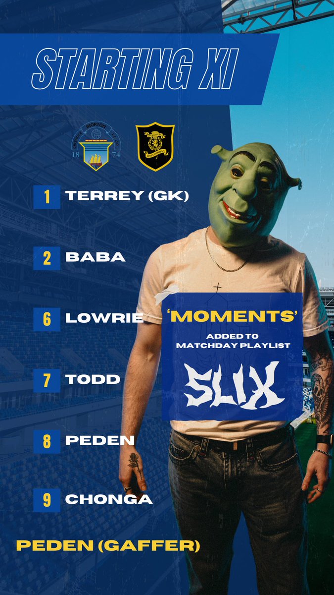 SLIX (@slixuk) on Twitter photo CHEERS <a href="/Morton_FC/">Greenock Morton</a> for adding ‘Moments’ to the match day playlist today against <a href="/LiviFCOfficial/">Livingston Football Club</a> ⚽️
I reckon we’d make a decent wee 5’s team no? 🔥 CHEERS <a href="/Morton_FC/">Greenock Morton</a> for adding ‘Moments’ to the match day playlist today against <a href="/LiviFCOfficial/">Livingston Football Club</a> ⚽️
I reckon we’d make a decent wee 5’s team no? 🔥