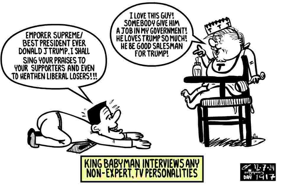 Day #1417 extra

Interviewing with the His MAGA-Jesty the King

(I hear it is also BYOB)