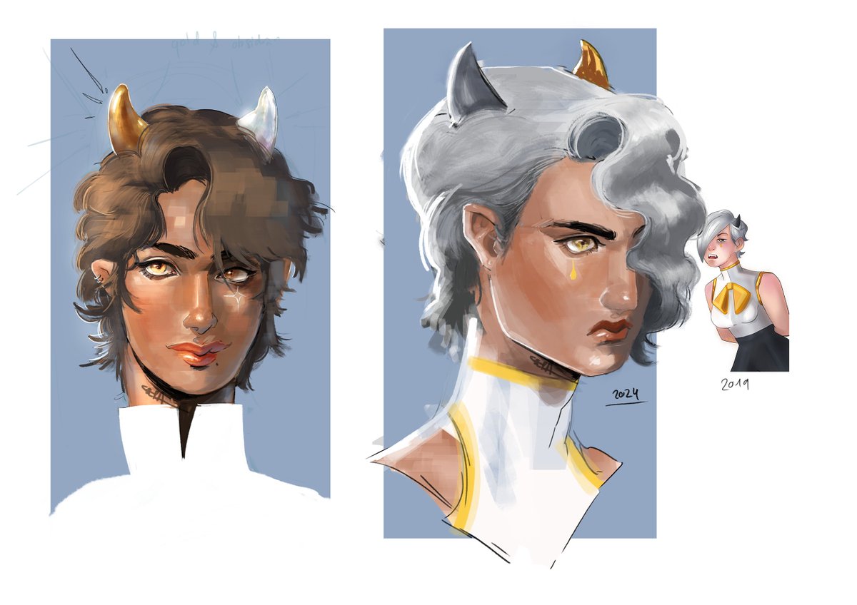 clearlysera's tweet photo. Old OC Portrait sketches #ocart https://t.co/ik9w6r0DsY