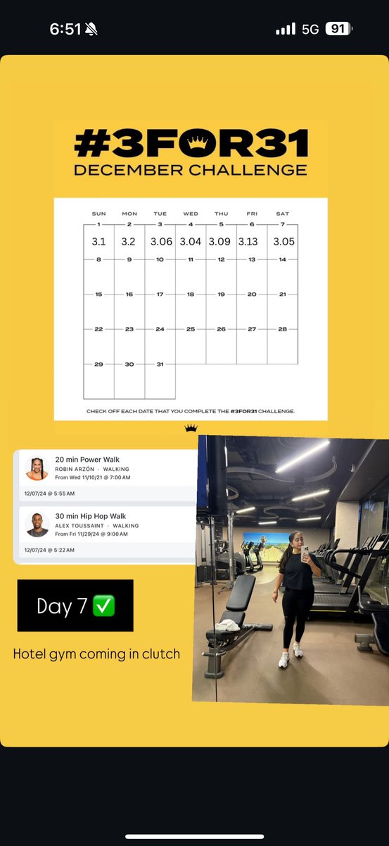 Day 7 done and dusted. Now I’m ready to cheer on team fitness at hyrox