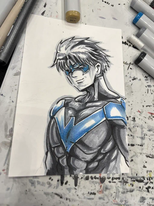 #東京コミコン2024今日描いたナイトウィングとレッドフード!お気に入りです! 