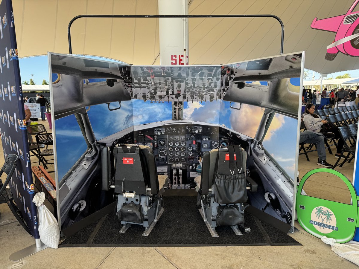 FLLFlyer's tweet photo. Today is the perfect day to join us at the 7th Annual Miramar Aviation Expo at Miramar Regional Park! Visit the #BCAD booth to capture a fun selfie in our prop airplane cockpit and learn more about our #FLL and #NorthPerryAirport facilities. We’re here until 3PM, so bring the entire family to enjoy this free event! @CityofMiramar
