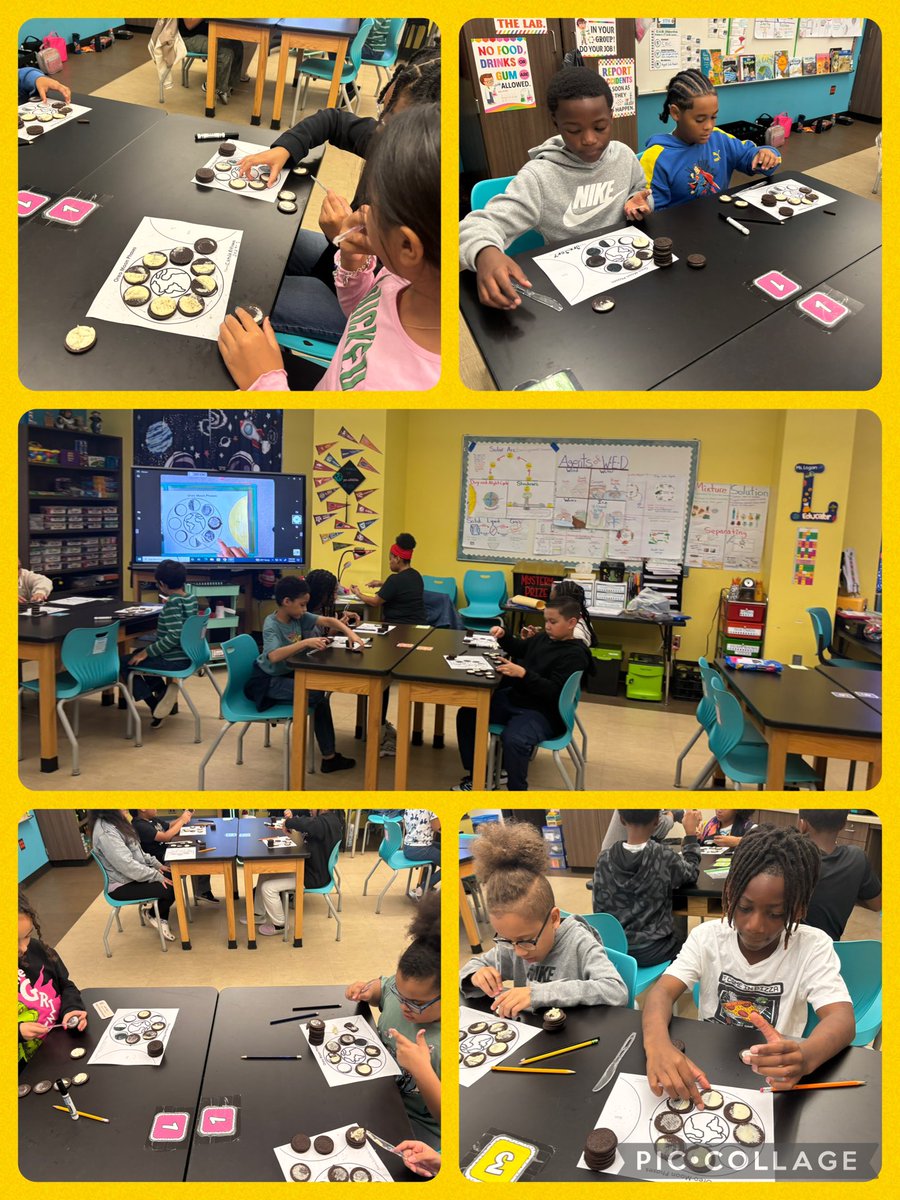 Ending our Phases of the Moon lesson with a modeling activity using Oreo Cookies! Students were definitely excited and engaged in modeling the phases of the moon!! #TeacherBragTag <a href="/HumbleISD_RCE/">Ridge Creek Elem</a>