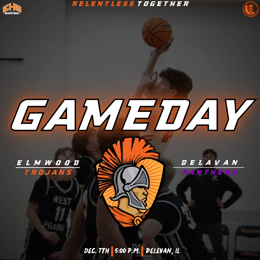 🚨 GAME DAY 🚨 

🏀: Trojans
🆚️: Panthers
📍: Delavan, IL
🕔: 5:00pm JV Tip

#Relentless2gether #TheTrojanWay