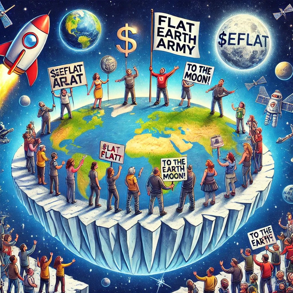 earthflatflat's tweet photo. $EFLAT Question of the century: Is the Earth flat or round? 🌍 Join our movement, support $EFLAT, and let’s find out together! 🚀 
#EFLAT
#FlatEarthArmy
https://t.co/niTn4giM8c https://t.co/fnlOQooPcP