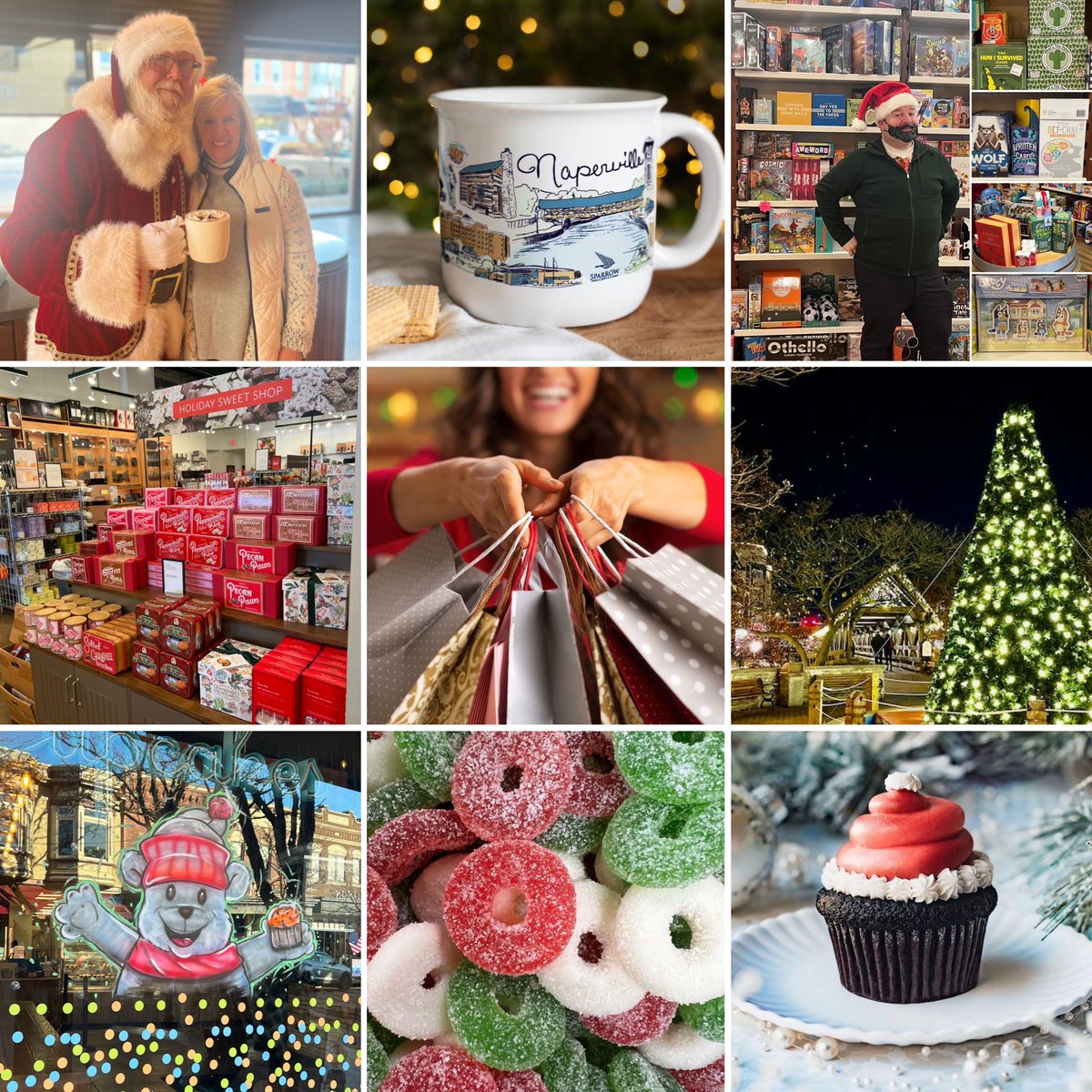 ONE Stop Holiday Shopping = Downtown Naperville. With 3 Holiday Shopping Weekends to go, come tackle your holiday shopping lists all in one place! Downtown Naperville shops are eager to help make your holidays merry and bright. Visit downtownnaperville.com to plan  your  visit.