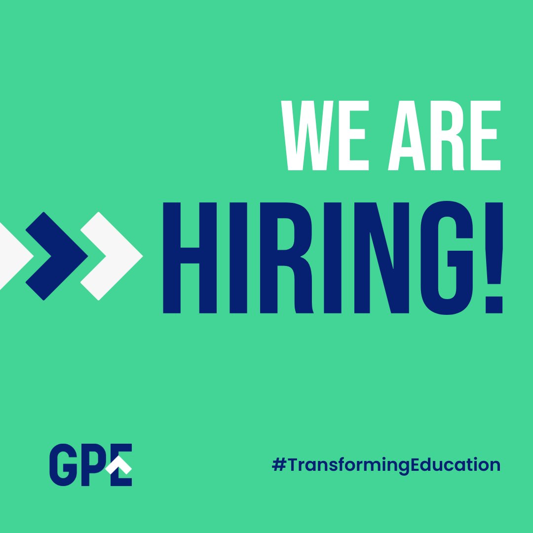 GPforEducation's tweet photo. Do you want to make a difference in children's education globally?

This is your chance: GPE is hiring in several roles in Kenya, France and the United States. Have a look at the positions and apply today: https://t.co/fui4d6XKBg

#FundEducation https://t.co/Z0usLNGHdT