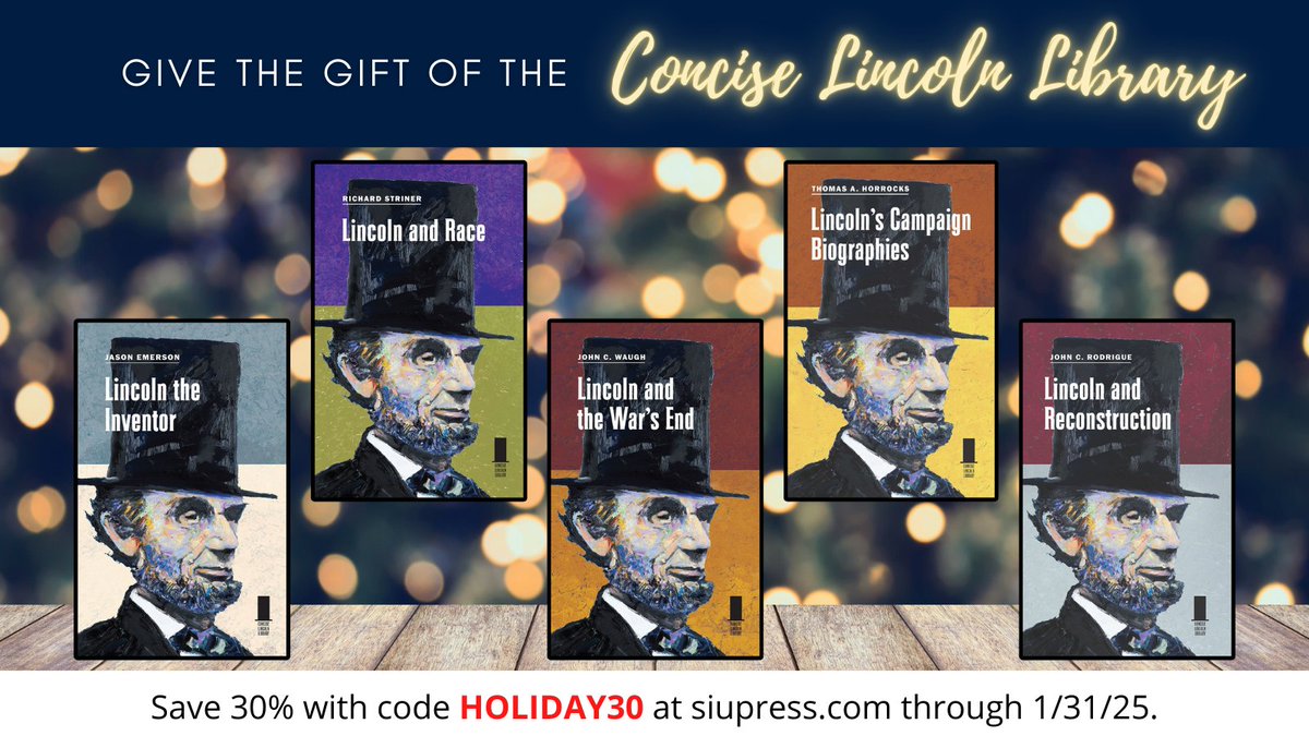 Give the gift of Lincoln this holiday season!

#SIUPress #booksale #sale #holiday  #HolidayReads #BookDiscount #ReadersDelight #BookLovers #SaveOnBooks #HolidayShopping #Bookworm #LiteraryGifts #Lincoln #AbrahamLincoln