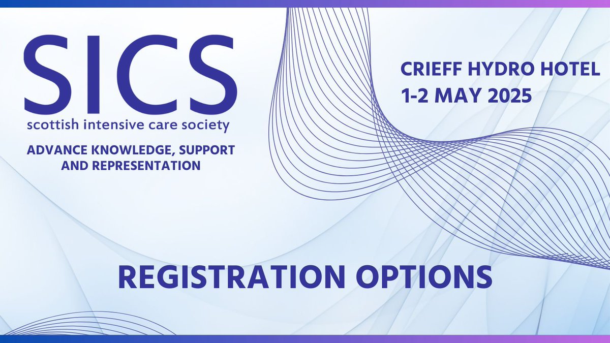 Attend for 1 or both days of SICS 2025. We have different registration options available so be sure to view these and register in advance to secure your space 👉 buff.ly/3O87WOn 

#IntensiveCare #SICS25