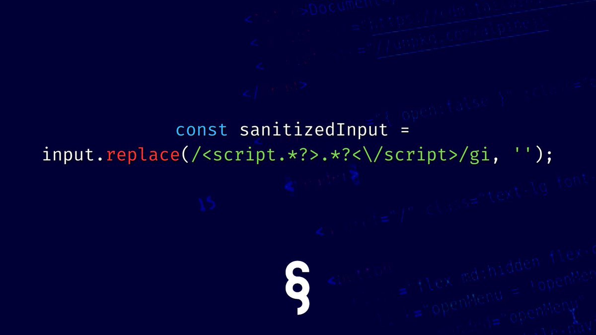 Smart_Snippet's tweet image. 🚀 Prevent XSS attacks with input sanitization. 
#XSSPrevention #InputSanitization #SmartSnippet #AllDayDSK
