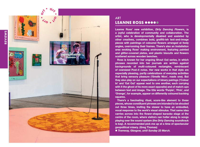 Gregchthomas's tweet photo. four stars for Leanne Ross @GlasgowTramway in @thelistmagazine https://t.co/bgsJpqVJVJ