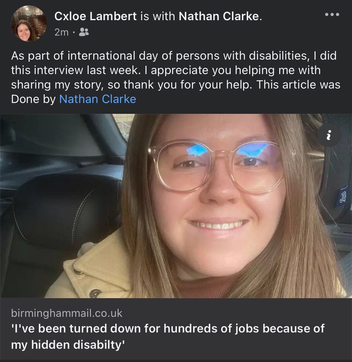 FASDWarriorGirl♿️ (@fasdwarriorgirl) on Twitter photo Hey, everyone, As part of international day of persons with disabilities, I did this interview last week. For the <a href="/birmingham_live/">Birmingham Live</a> This is my second article on (FASD - Foetal Alcohol Spectrum Disorder), done by the Birmingham live, I AM SO PROUD 🥹 Hey, everyone, As part of international day of persons with disabilities, I did this interview last week. For the <a href="/birmingham_live/">Birmingham Live</a> This is my second article on (FASD - Foetal Alcohol Spectrum Disorder), done by the Birmingham live, I AM SO PROUD 🥹
