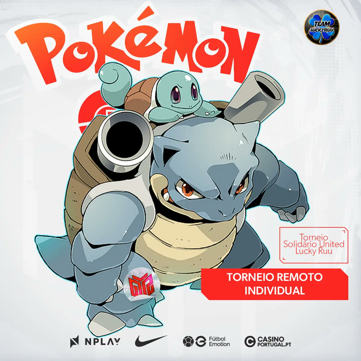 A nossa divisão de POKÉMON GO! está a competir no torneio solidário United Lucky Ruu 2024 🔥🍃💧⚡

O torneio compreende a competição em POKÉMON GO! e POKÉMON TCG Pocket 🎮🃏

Eis os nossos jogadores:

👉Janeiroff (Pokémon Go e Pokémon TCG Pocket)
👉TheRealJotaT (Pokémon Go)