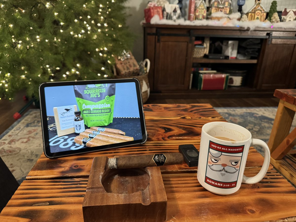 Good morning and merry Christmas! 🎄

There’s still time to order our Christmas bundle that includes: a sample pack of our premium Legacy series cigars, a bag of <a href="/squirrellyjoes/">Squirrelly Joe</a> coffee, and The Patriarch soap &amp; beard oil from <a href="/IndigoSundries/">Indigo Sundries Soap Co.</a>. This is a great way to celebrate the