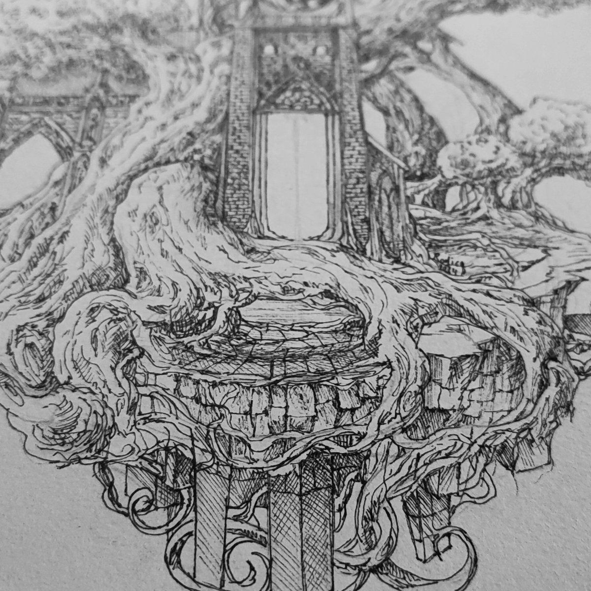 Ge  physical #art lovers 🖤🤍
New Ink drawings of 🌳 are in progress.
#wipart #artwork