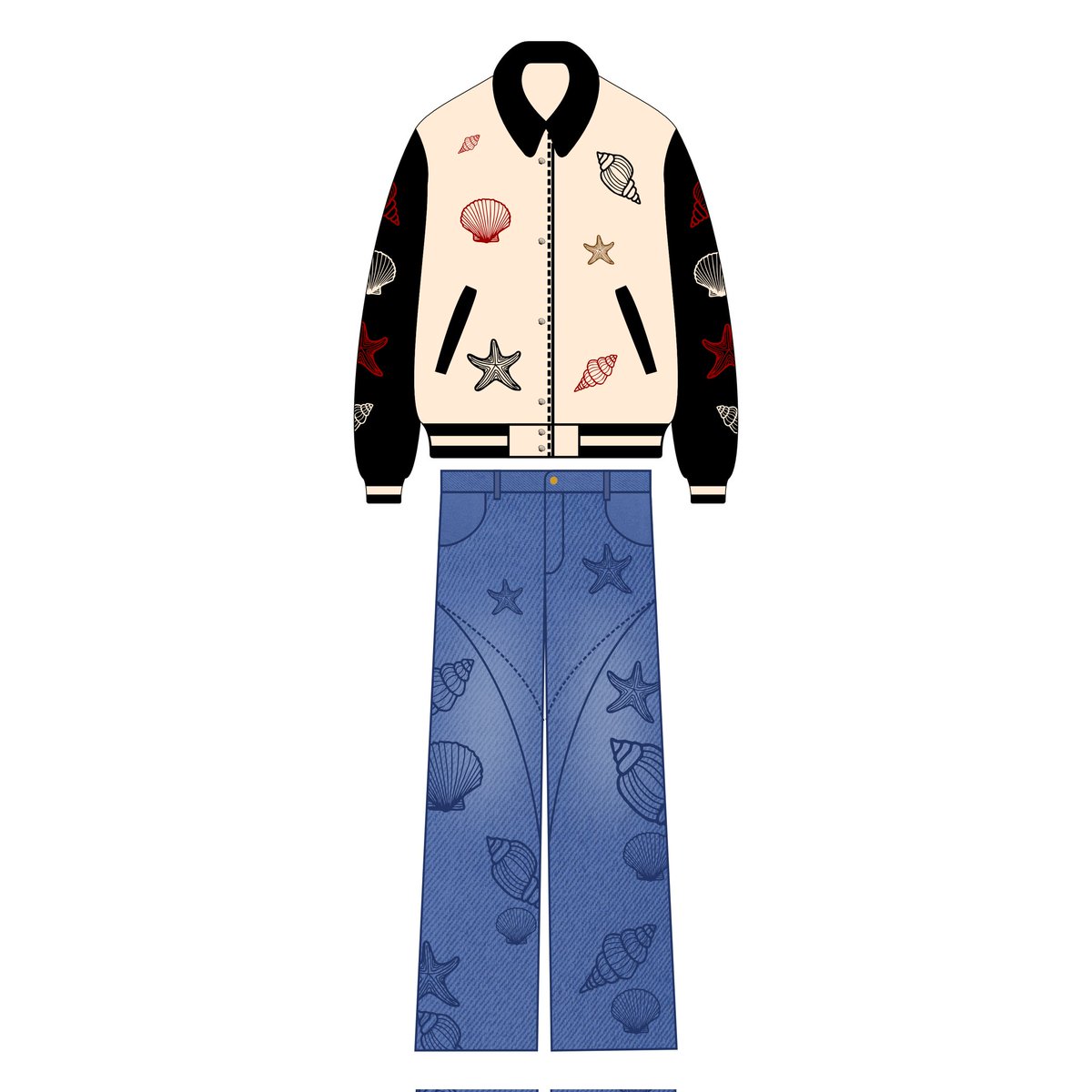 bearstreet_'s tweet photo. I made a fit with sea shells as inspo. https://t.co/DGhgBSV4ZM