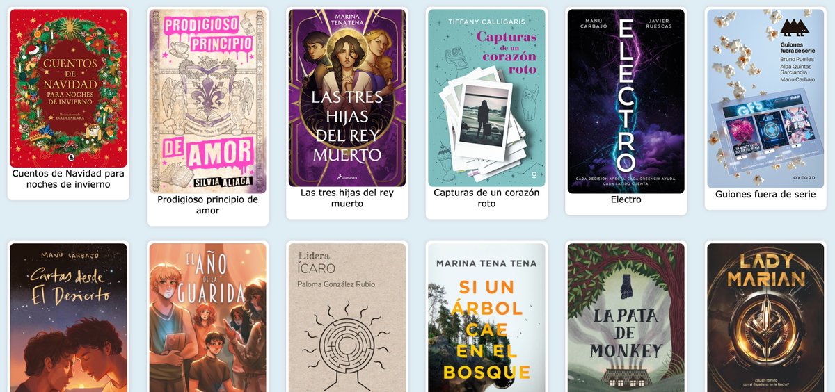 ¿Buscando libros de #juvenil para Navidad? Conoce nuestras propuestas.
tormentalibros.com/es/inicio/tag-5