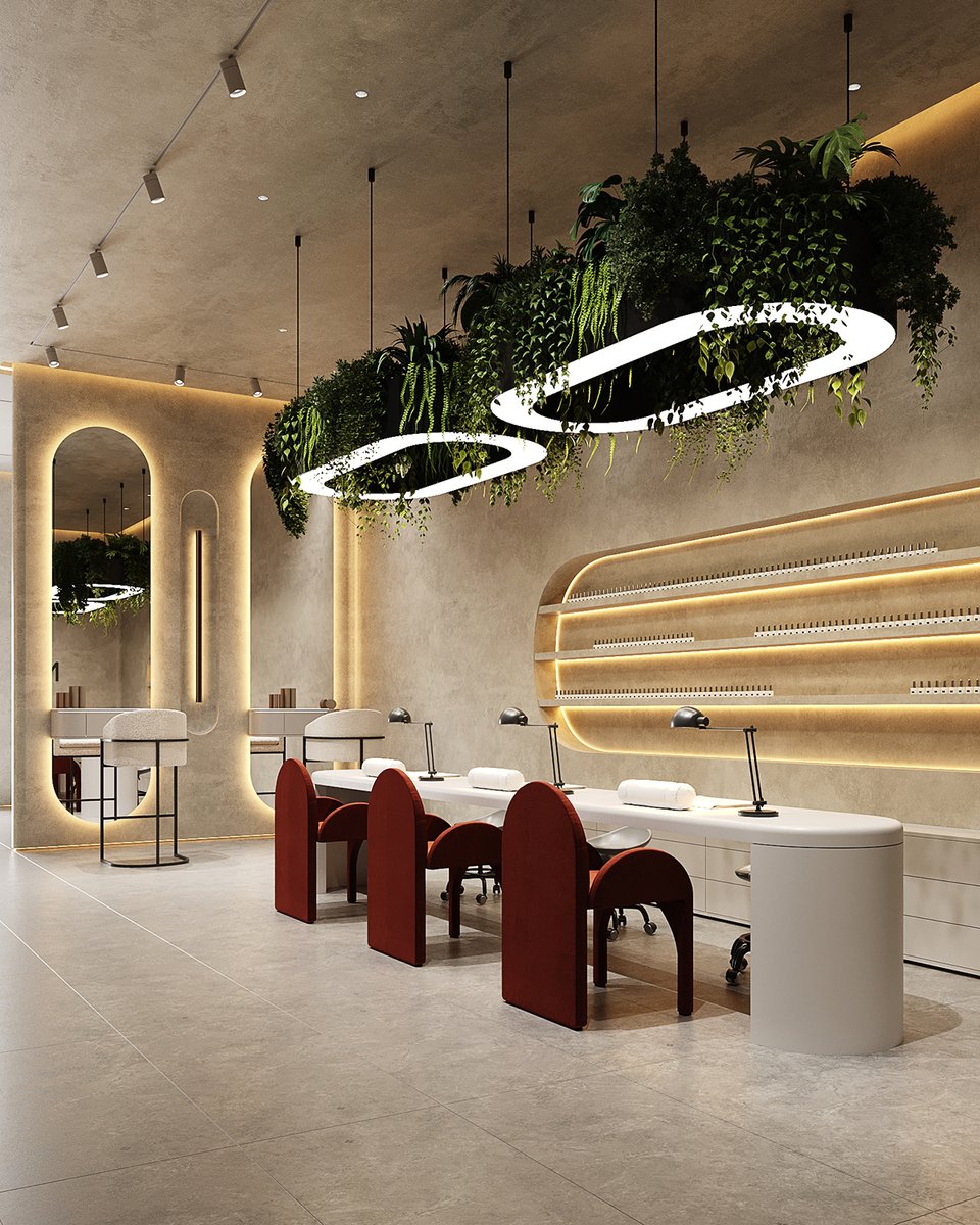 aamerpaki's tweet photo. Nail Saloon Interior Design 
new concept 
please give me feedback thanks 

#interiordesign #interiors #interiordeco