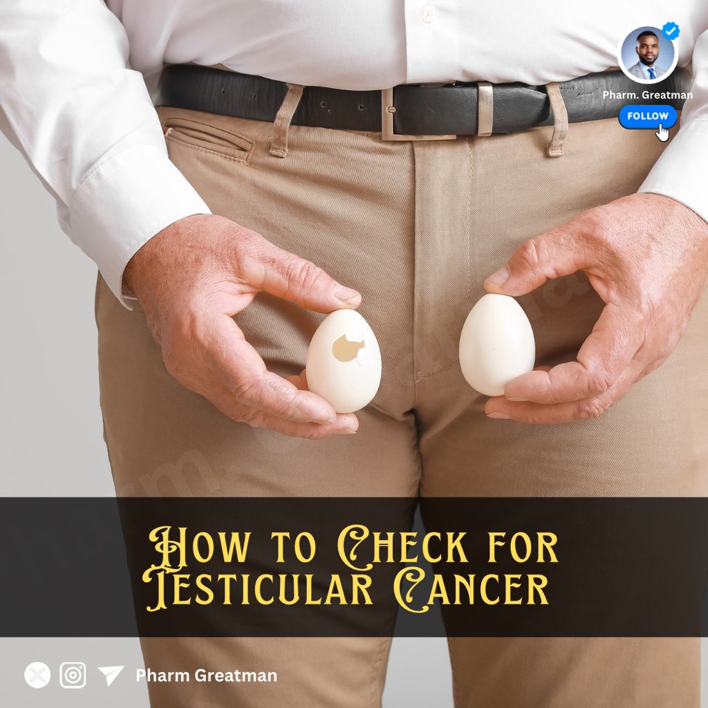 HOW TO CHECK YOUR BALLS FOR TESTICULAR CANCER 

Checking your testicles is a great way of saying Happy New Month to your body 

Check the thread for detailed explanation