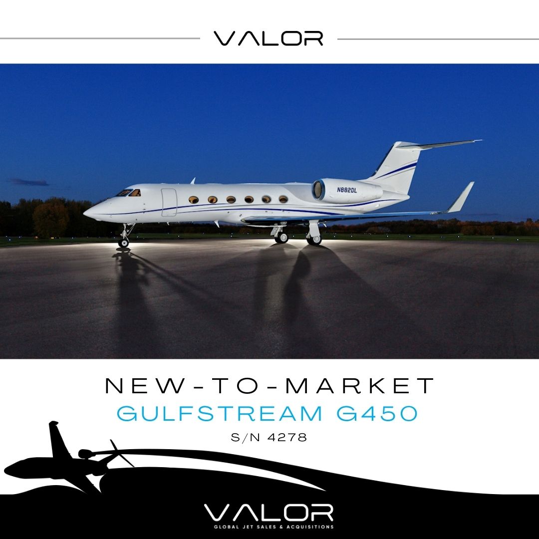 ValorJets's tweet image. Now Available: 2013 Gulfstream G450 (SN 4278) 

Luxury meets performance in this 14-passenger executive jet, featuring an aft galley, aft lavatory, and forward crew lavatory for ultimate comfort. ✈️

Ready for immediate delivery!

#GulfstreamG450 #PrivateJet #AviationSales