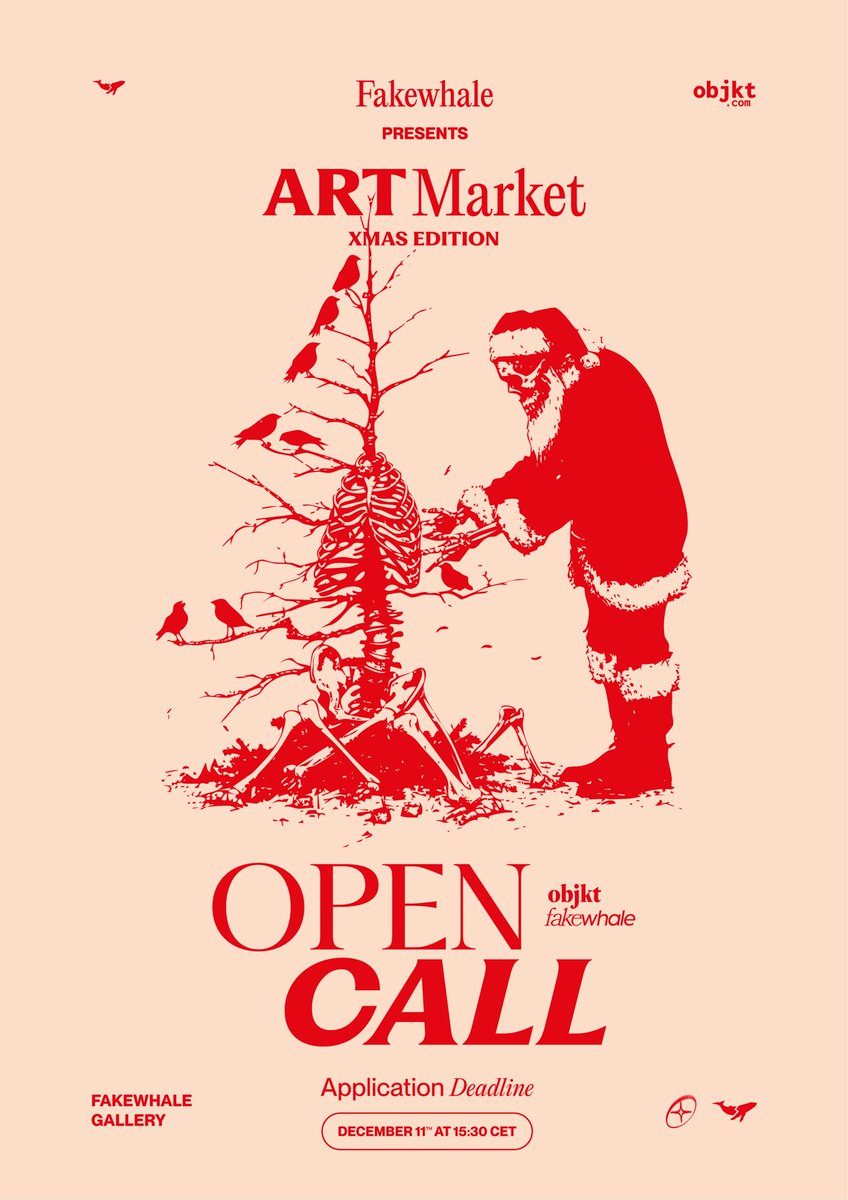 ART MARKET DAY XMAS EDITION | OPEN CALL

🔊Calling all artists and collectors! The ART MARKET DAY returns on <a href="/objktcom/">objkt.com</a> with a special Xmas edition: a few spots are available to showcase selected works alongside an exceptional set of artists.

To apply: Tag your favorite artists