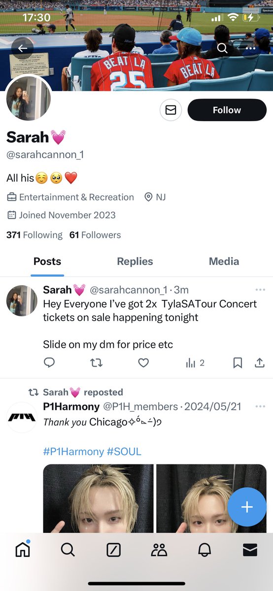 caleypmay's tweet photo. Scammed by this account with Tyla tickets @sarahcannon_1 https://t.co/yVyQoUrkE7