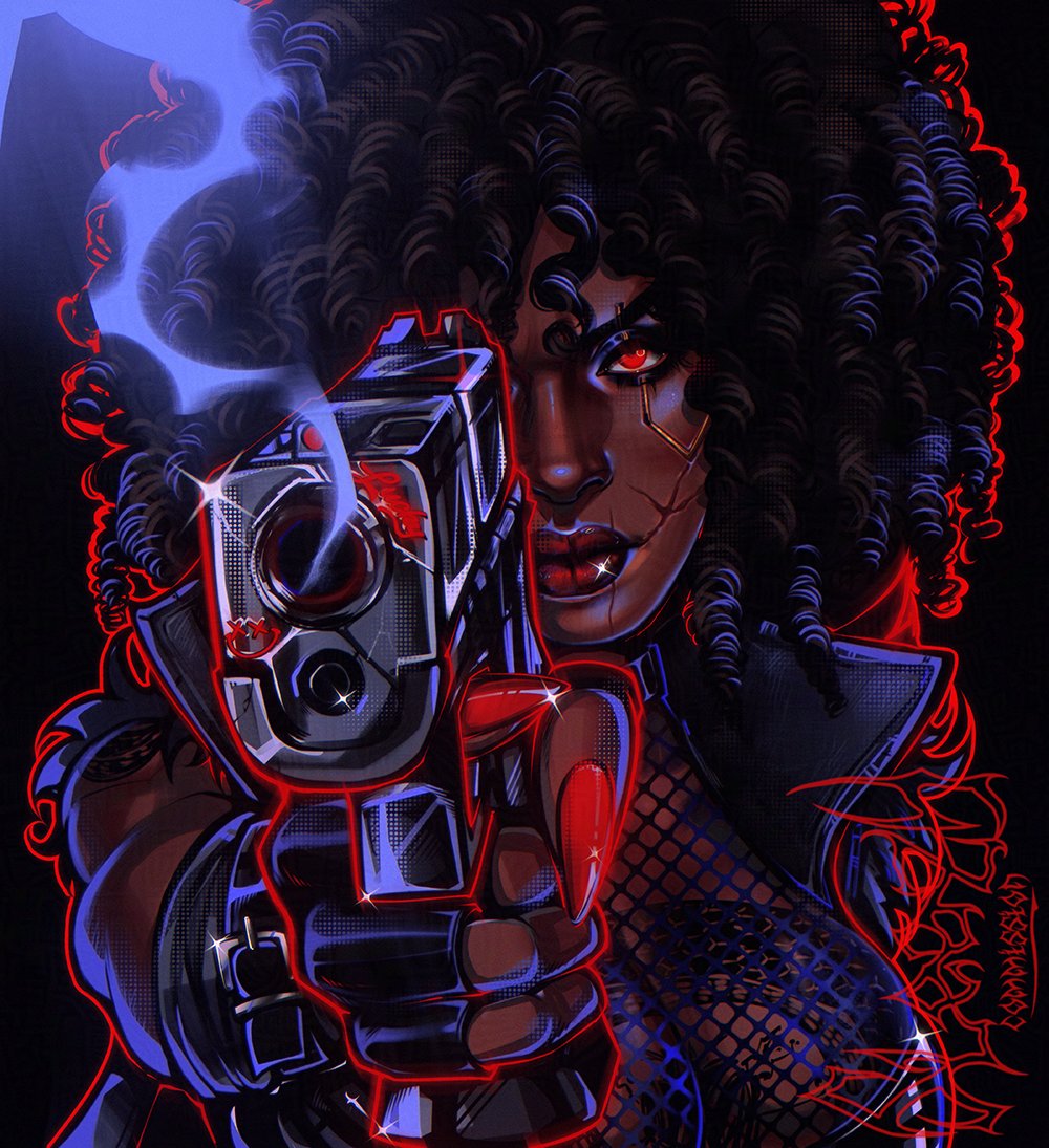sleazy_art's tweet photo. Evelyn 🔥  

#Cyberpunk2077 https://t.co/hqd8BJZaQb