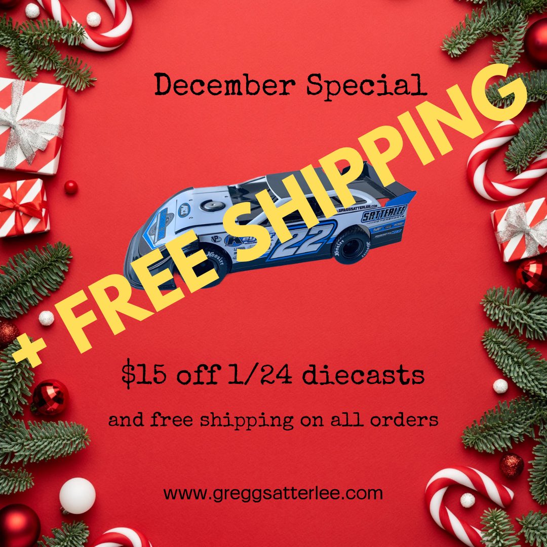 We’ve extended our Black Friday diecast special and added free shipping sitewide!  Get your orders in by December 13th to ensure delivery for Christmas! <a href="/GreggSatterlee/">Gregg Satterlee</a>