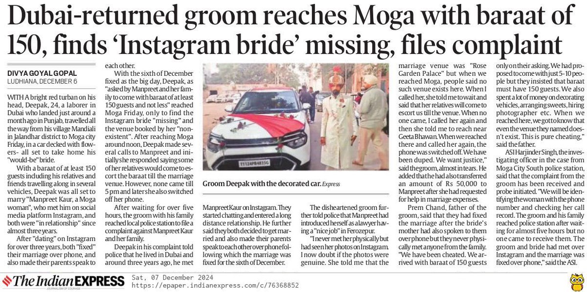 brinderdhillon's tweet photo. When youngster believe everything on social media and think of Instagram as their reality…. 
Till it strikes in real!
Feel sorry for this guy and the ordeal he must have been through after the realisation.
Shockers like this have just become the new normal in the age of social media!