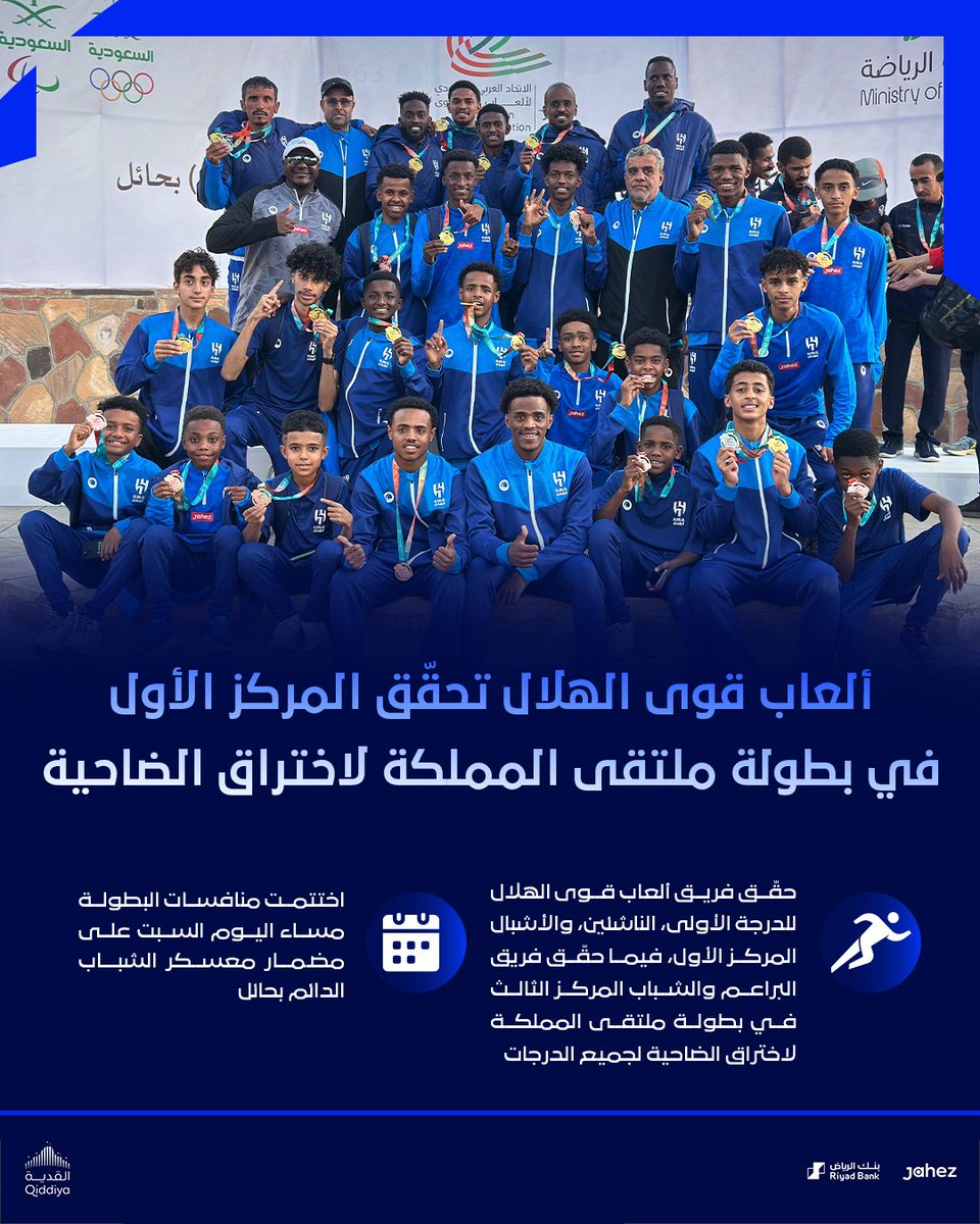 Alhilal_SG's tweet photo. 🔵 ألعاب قوى #الهلال تحقّق المركز الأول
في بطولة ملتقى المملكة لاختراق الضاحية 🥇

مبرووك 👏 https://t.co/Ikqce3OVdc