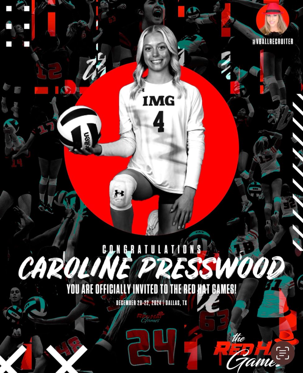 CarolinePressw1's tweet photo. Two weeks!  Let’s Go!  Red Hat Games!

@CoachSamWol23 @VBallrecruiter @Jennabanz @RedHat https://t.co/0agsEXvJXK