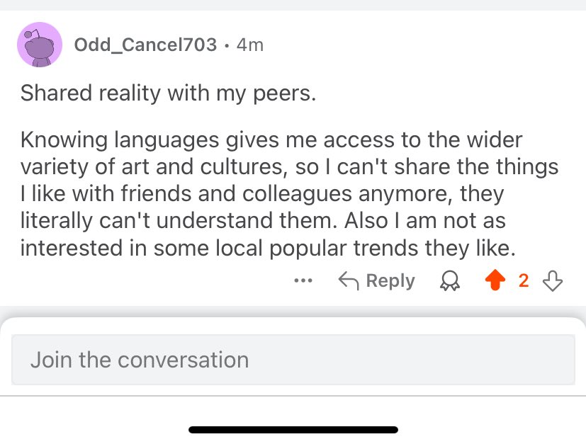 This comment was painfully accurate. #langtwt