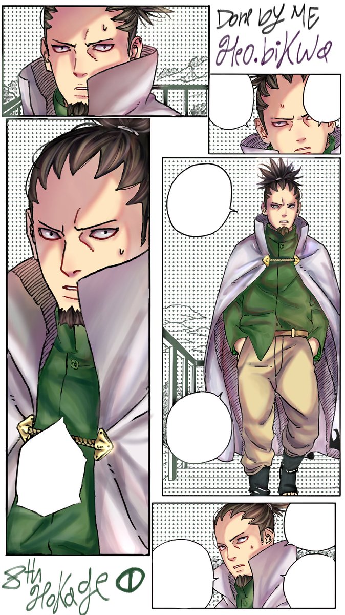 heo_bikwa's tweet photo. My coloring for the 8th hokage 🍀shikamaru🍀
It's the same idea of this sarada coloring
(Coloring several frames for the character)
#shikamaru #art #BorutoTwoBlueVortexChapter16 #BorutoTwoBlueVortex #temari شيكامارو #بوروتو
#naruto #ناروتو https://t.co/BR61tBj7DM