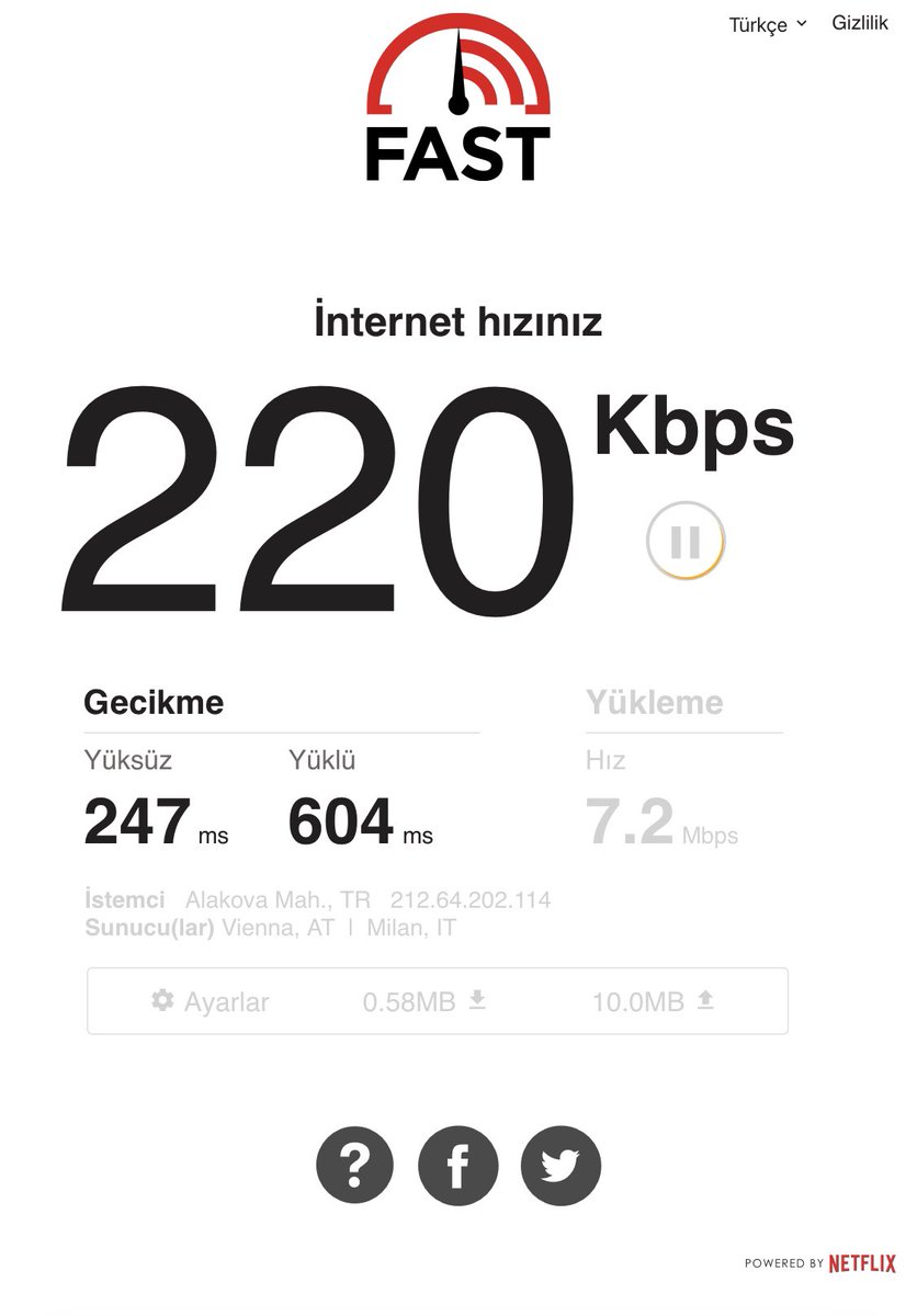 onur___ozdemir's tweet photo. #Comnet İnternet Servis Sağlayıcısı 100 Mbps paketime 220 Kbps hız veriyor!
5 gündür ne müşteri hizmetleri aranabiliyor nede mobil uygulamalarından arıza kaydı oluşturulabiliyor!
Ben böyle rezil bir durum görmedim! https://t.co/l4prIpBDTZ