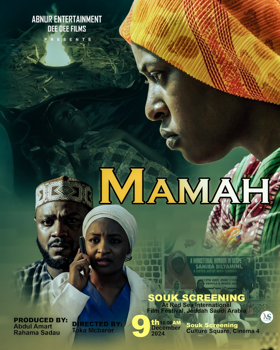 Rahma_sadau's tweet image. Thrilled to announce that our film “MAMAH” will be screened at the Red Sea International Film Festival in Saudi Arabia! 🤭💃🏻 @RedSeaFilm 

This is one great achievement as it marks the FIRST HAUSA MOVIE to be showcased at this prestigious international festival. A proud moment…