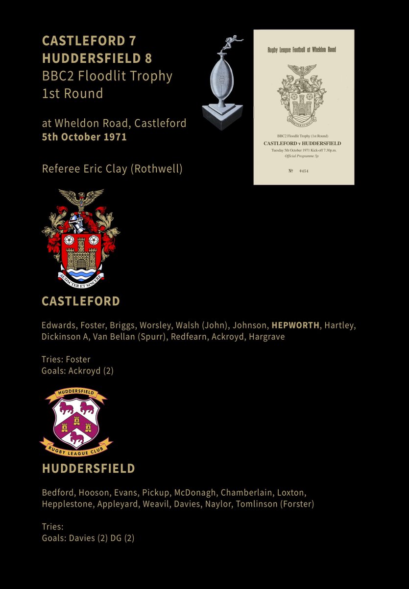 Keith Hepworth made debut at Huddersfield April '59 was a huge part of <a href="/CTRLFC/">Castleford Tigers</a>  success in 60’s. Played 329 games/66 tries for Cas, Cup winner Wembley '69 &amp; '70 Final Cas game v Hudds, Oct71. 11 GB caps, played all 3 tests Ashes v Australia 1970 last time GB won Ashes RIP Heppy